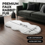Faux Rabbit Fur Shaggy Rug – Ultra Soft Fluffy Machine Washable Area Rug for Bedroom, Living Room & Teen Room - 4