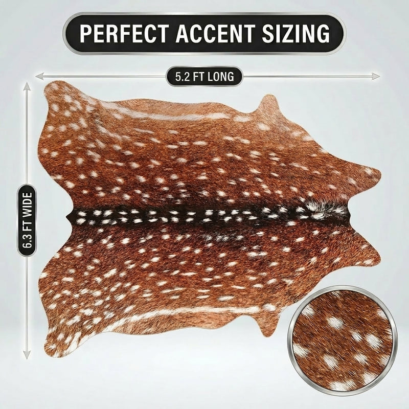Faux Cowhide Rug – Animal Print Area Rug for Living Room, Bedroom & Office - 4
