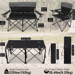 Outdoor 4-Piece Folding Chair and Table Set – Perfect for Camping and Picnics - 4