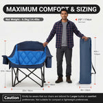 Oversized Camping Chairs 2 Pack – Extra-Large Folding Outdoor Chairs, Padded - 4