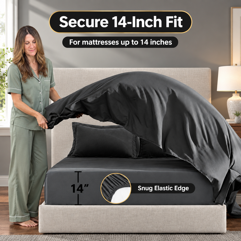 BEDDING SETS – 7-PIECE COMFORTER SET WITH SHEETS - 4