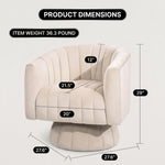 Swivel Accent Chair with Storage, 360 Degree Velvet Small Accent Chair, No Assembly Comfy Bedroom Chair for Living Room, Reading, Dressing Room - 4