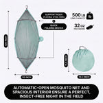 Camping Hammock with Mosquito Net – 1-2 Person, Nylon - 4