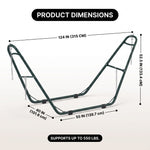 Adjustable 9-14FT Heavy-Duty Hammock Stand – 550-660LBS Outdoor/Indoor Steel Frame - 4