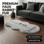 Faux Rabbit Fur Shaggy Rug – Ultra Soft Fluffy Machine Washable Area Rug for Bedroom, Living Room & Teen Room - 4