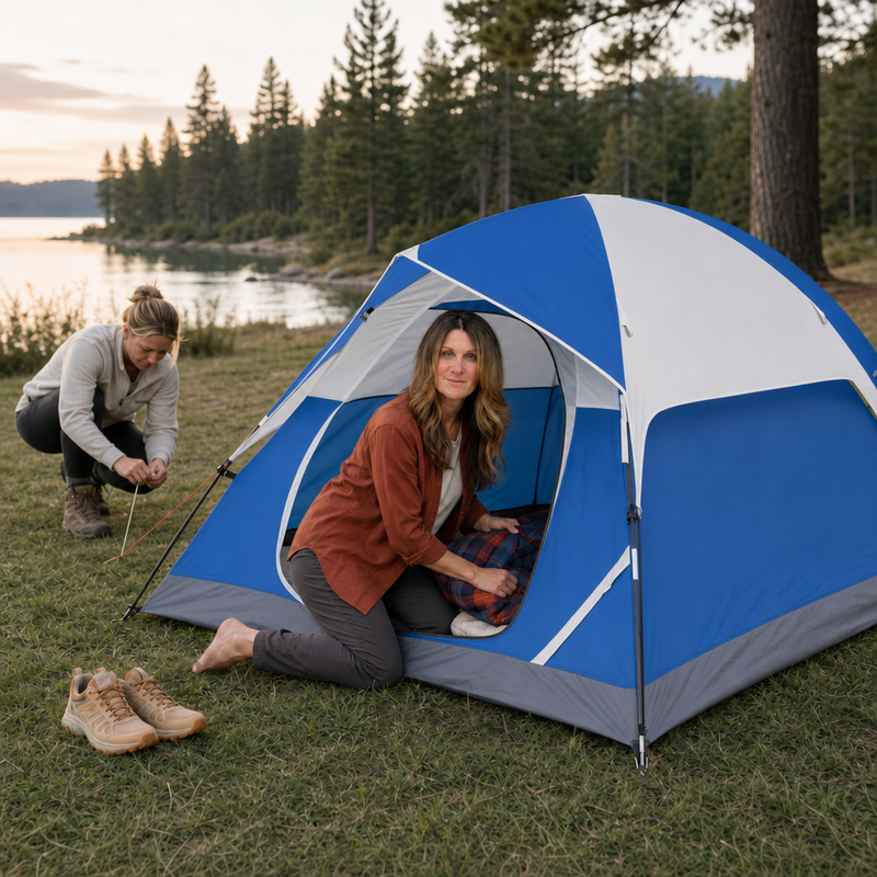 2-4 PERSON LIGHTWEIGHT BACKPACKING DOME CAMPING TENTS - 4