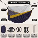 Camping Hammock with Mosquito Net – 1-2 Person, Nylon - 4