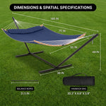 2-Person Hammock with Adjustable-Height Stand, Pillow & Carrying Bag - 4