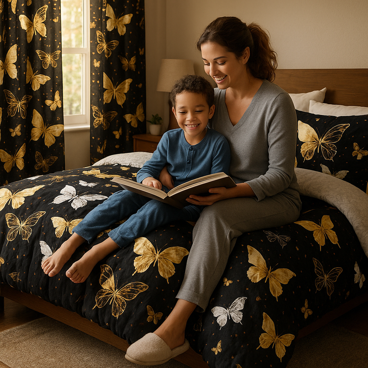 ComfyNest 9-Piece All-Season Microfiber Bedding & Curtain Set