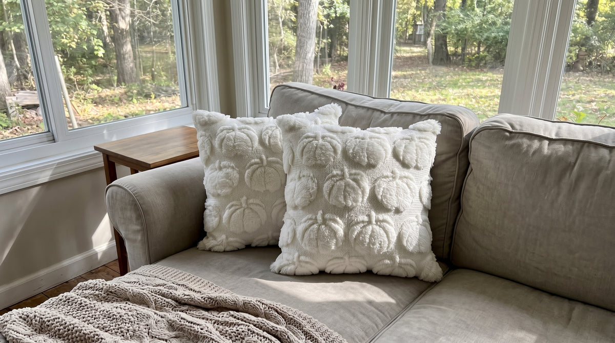 Pumpkin Pillow Covers Set of 2 | 3D Fall Decorative Covers - image 4