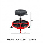 360° Swivel Pneumatic Mechanic Stool — 300–330 lbs Capacity, Padded Seat | Trufairs - 4 (replacement)