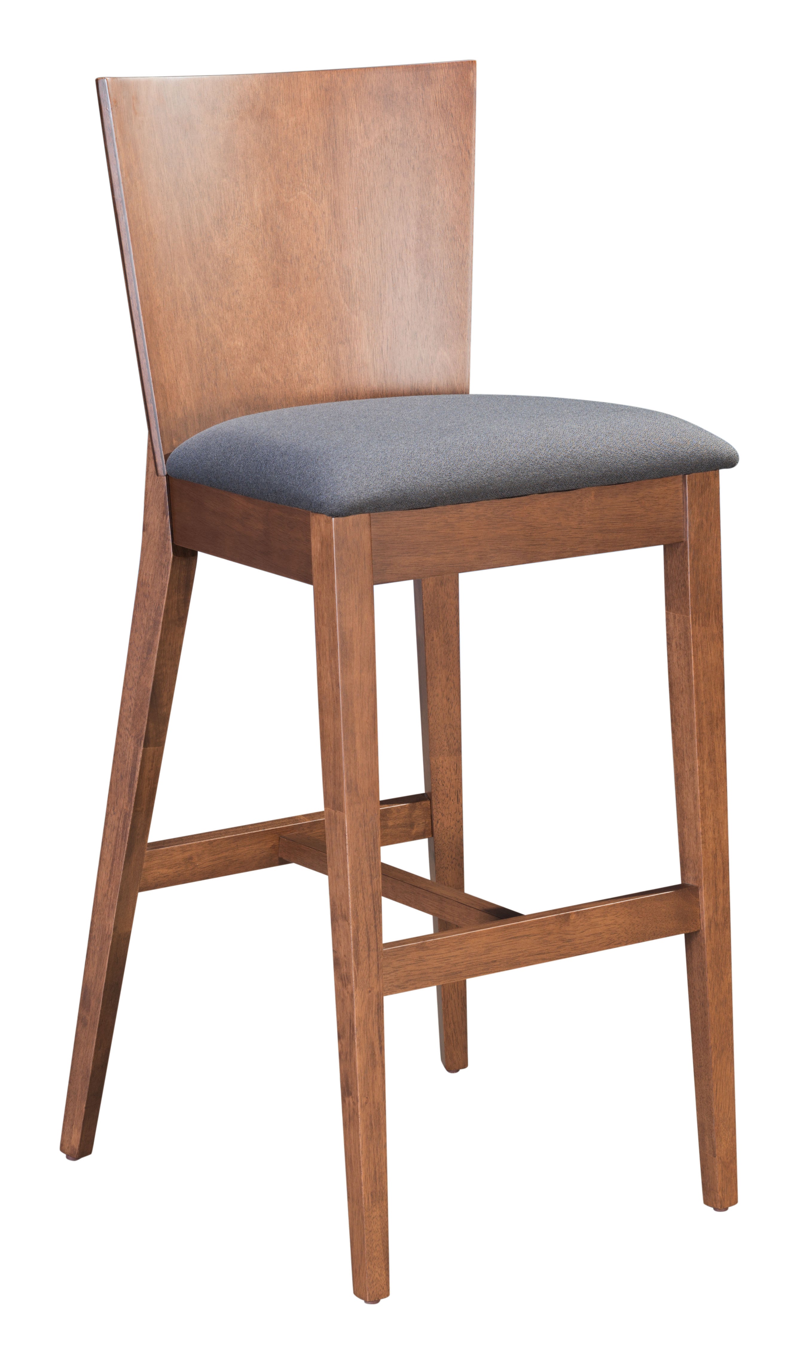 Ambrose Barstool Walnut & Dark Gray