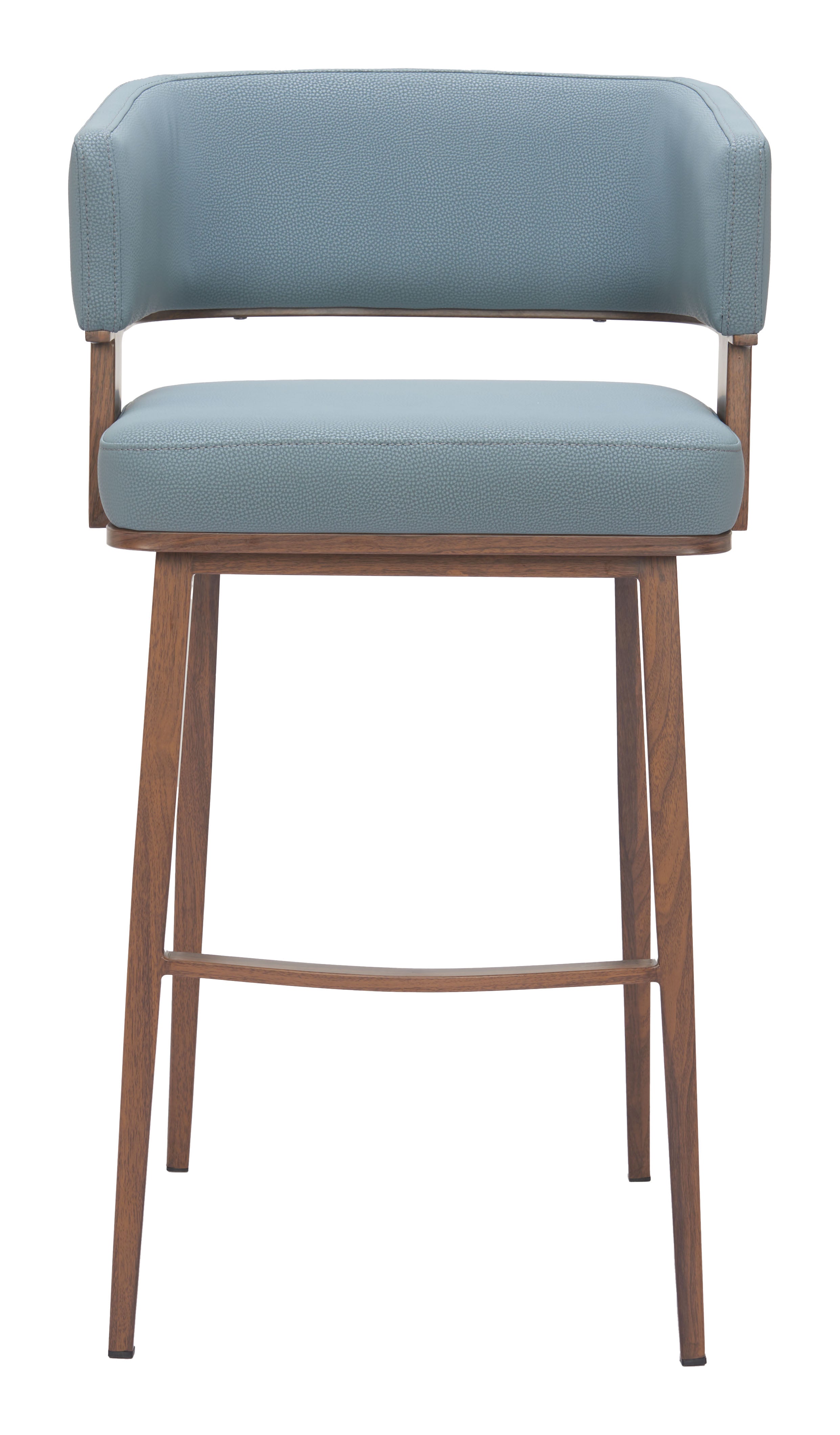 Poise Barstool Azure Gray & Walnut