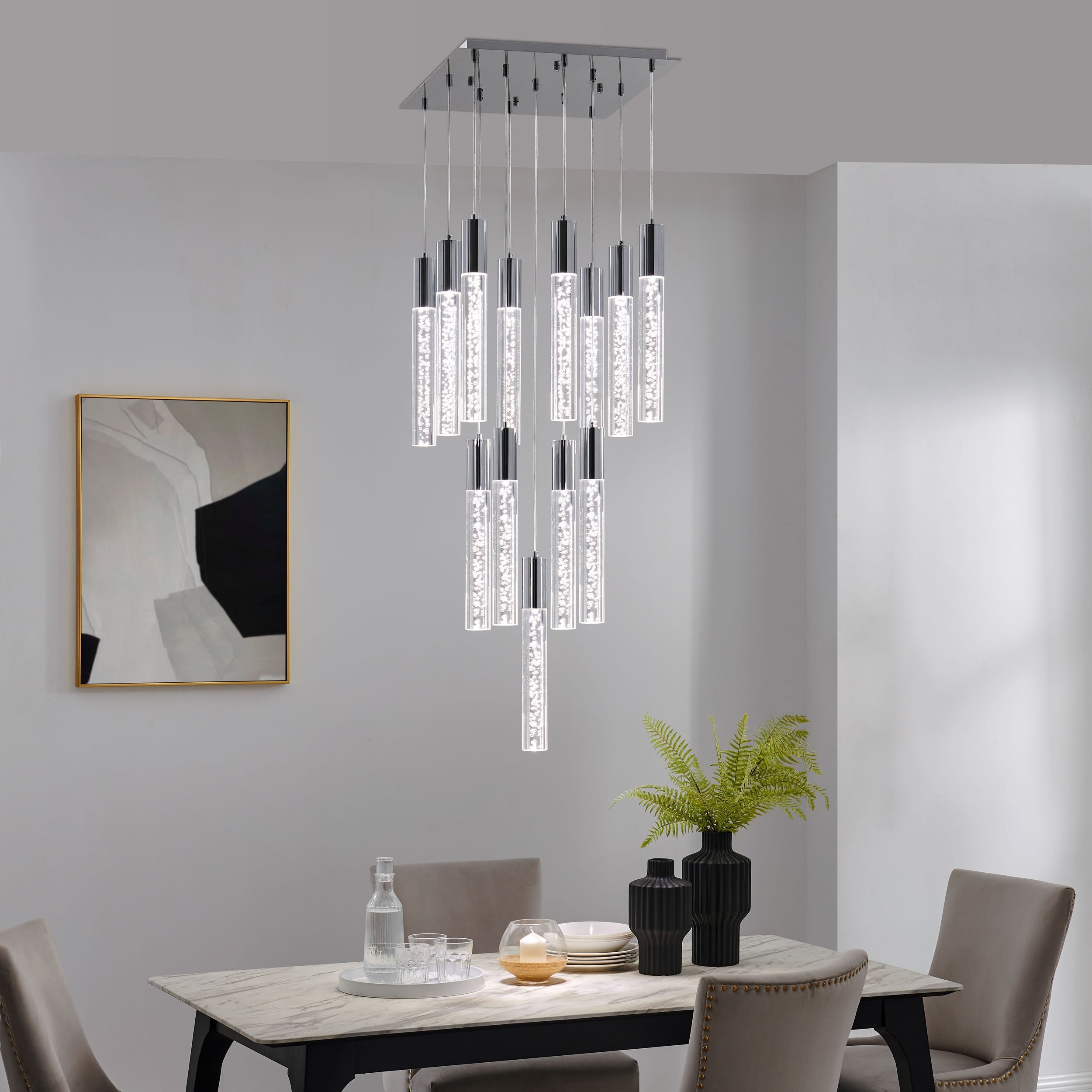 Sparkling Night Cylinder Chandelier 13 Light