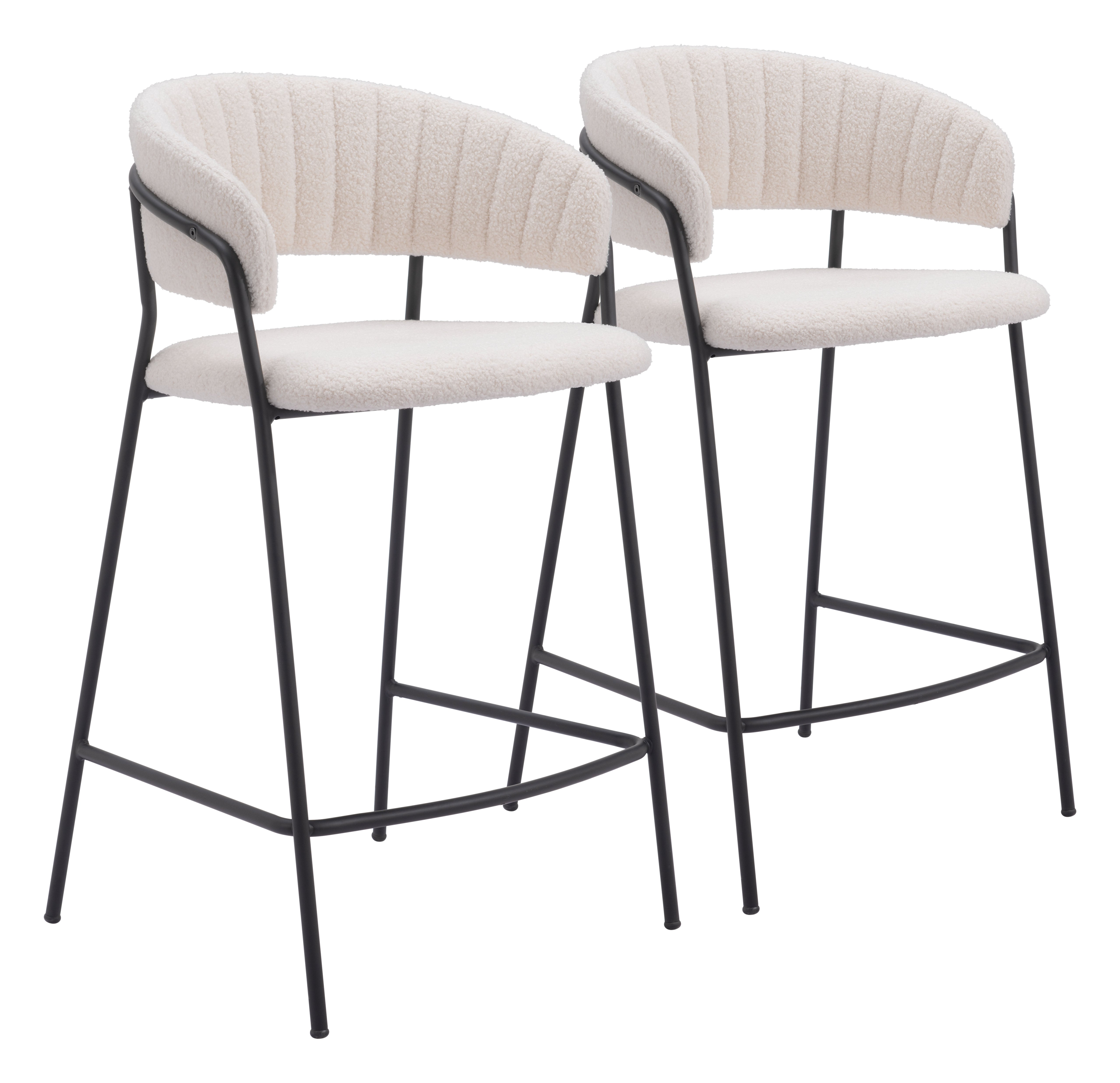 Josephine Counter Stool (Set of 2) Cream