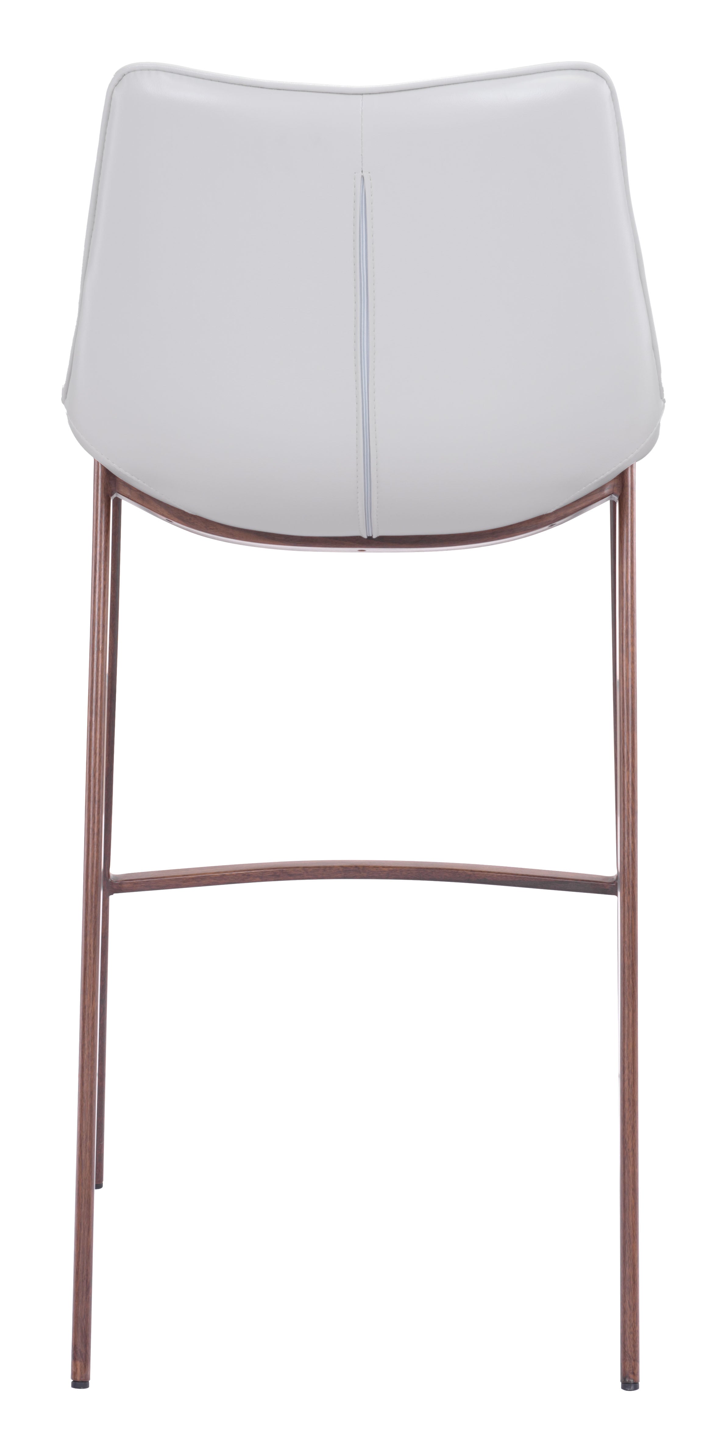 Magnus Barstool White & Walnut