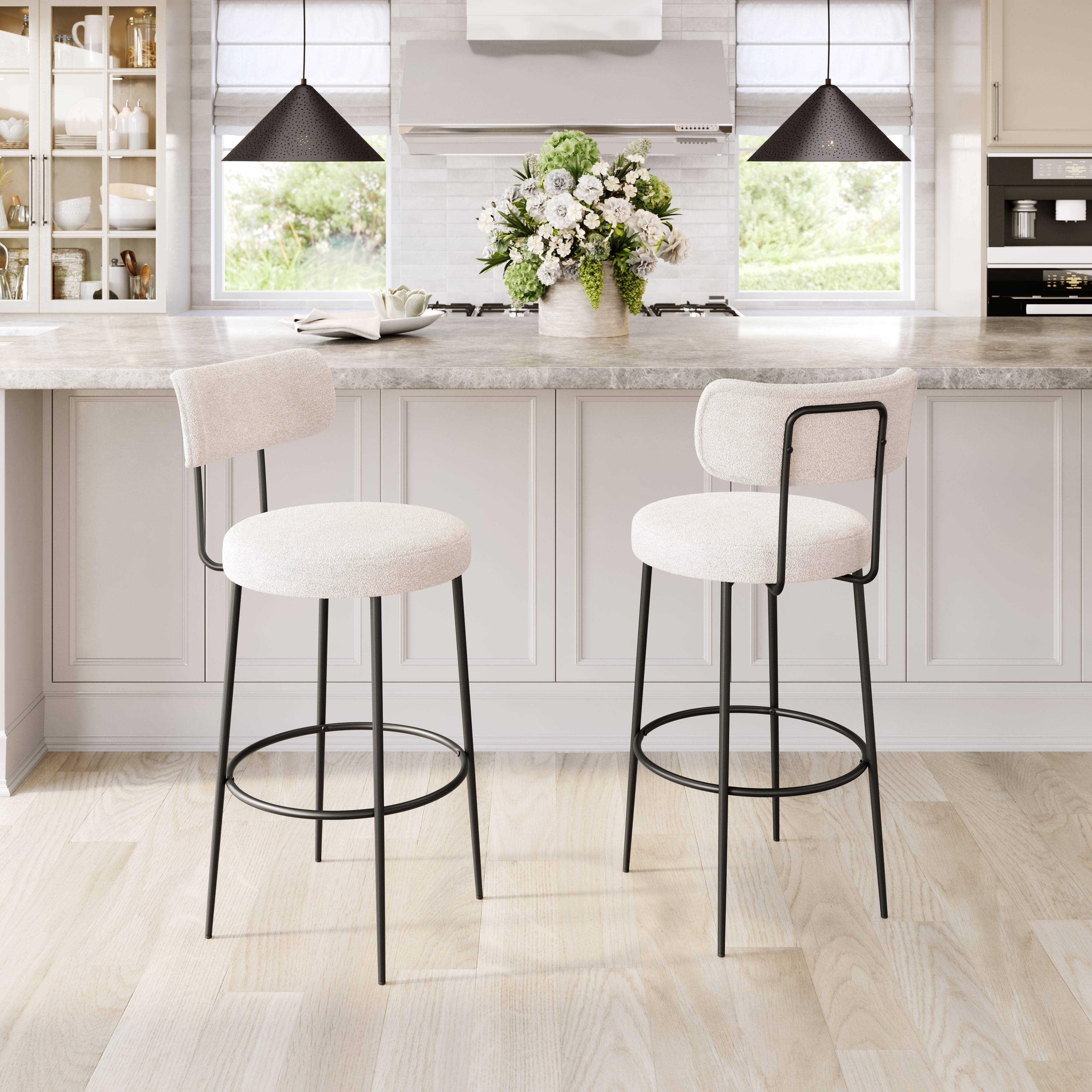 Blanca Barstool (Set & of 2) Ivory