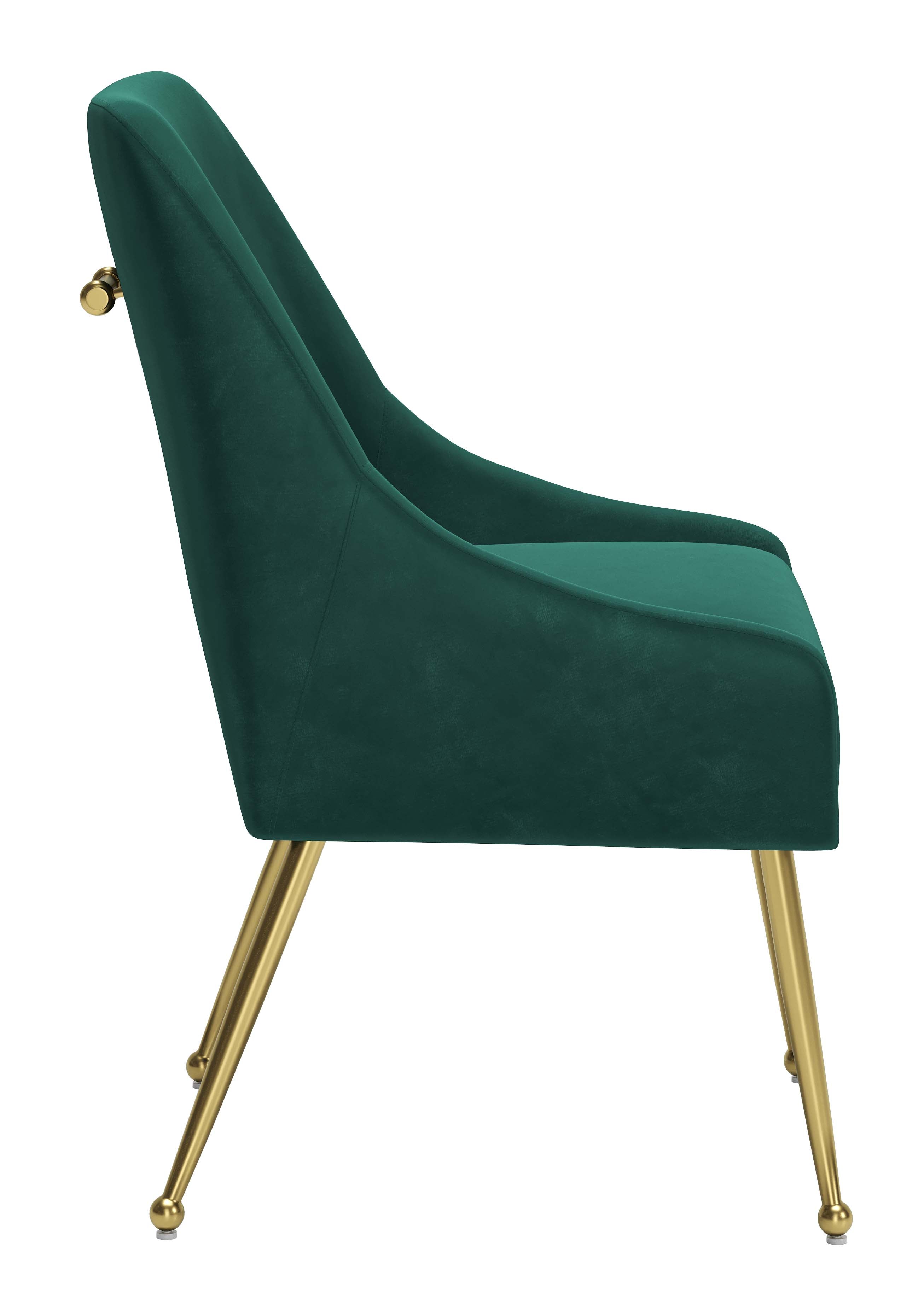 Maxine Dining Chair Green & Gold