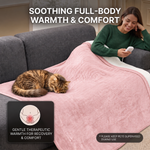 Heated Throw Blanket – Flannel & Sherpa, 6 Heat Levels - 4df