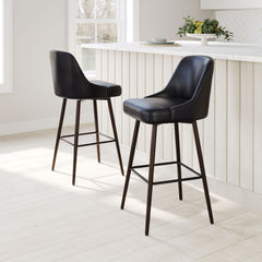 Keppel Swivel Barstool Black & Bronze