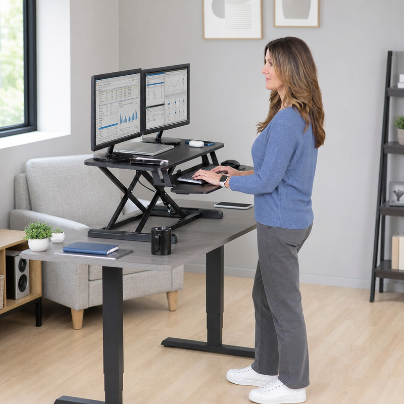 Standing Desk Converter – Adjustable Sit-to-Stand Desk Riser - 4g