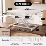 Standing Desk Converter – Adjustable Sit-to-Stand Desk Riser - 5.