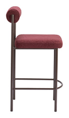 Livorno Counter Stool (Set of 2) Red & Bronze