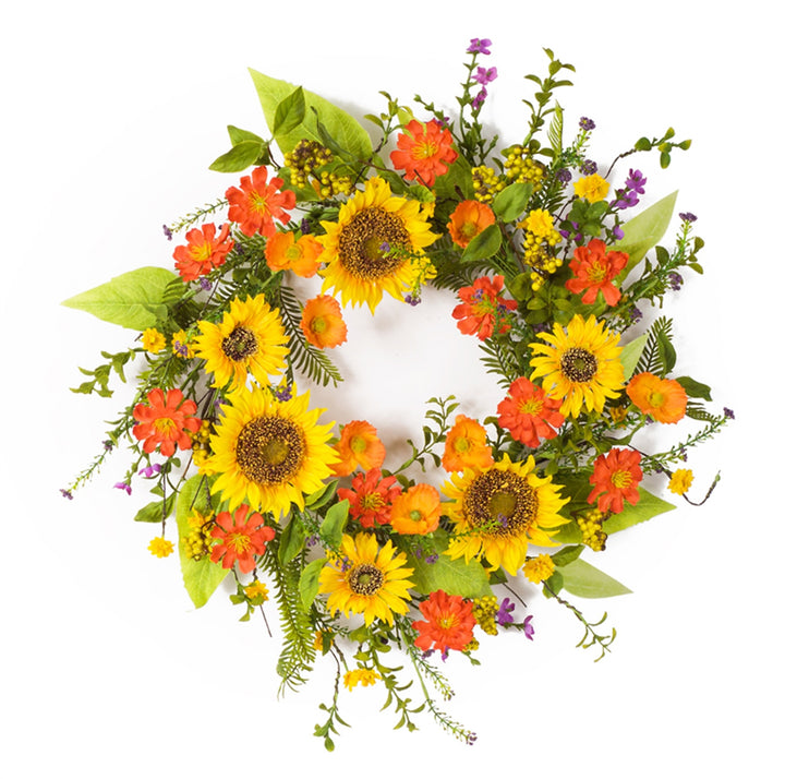 Sunflower Serenity Wreath – Vibrant Seasonal Charm | Home Decor | Trufairs