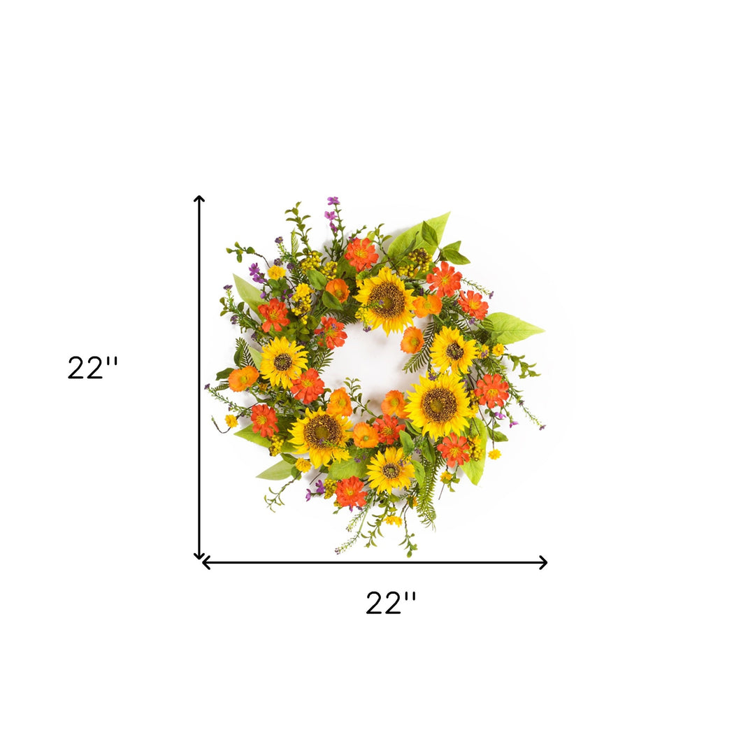 Sunflower Serenity Wreath – Vibrant Seasonal Charm | Home Decor | Trufairs