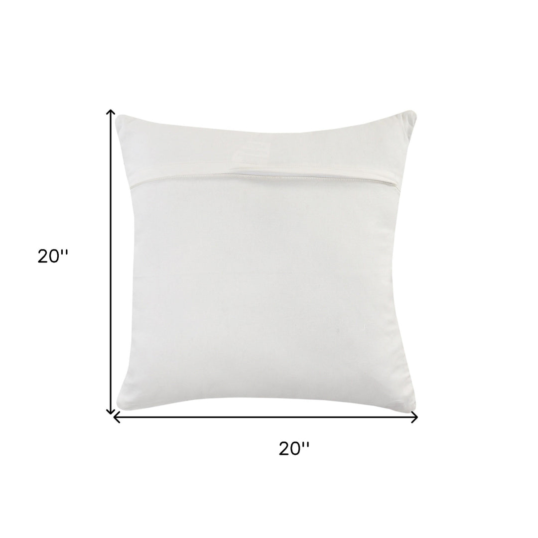 Modern Tan Geometric 20" Throw Pillow with Zipper – Indoor & Outdoor