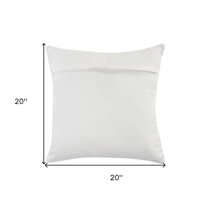 Modern Tan Geometric 20" Throw Pillow with Zipper – Indoor & Outdoor