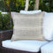 Modern 24" x 24" Gray Zippered Geometric Indoor Outdoor Throw Pillow