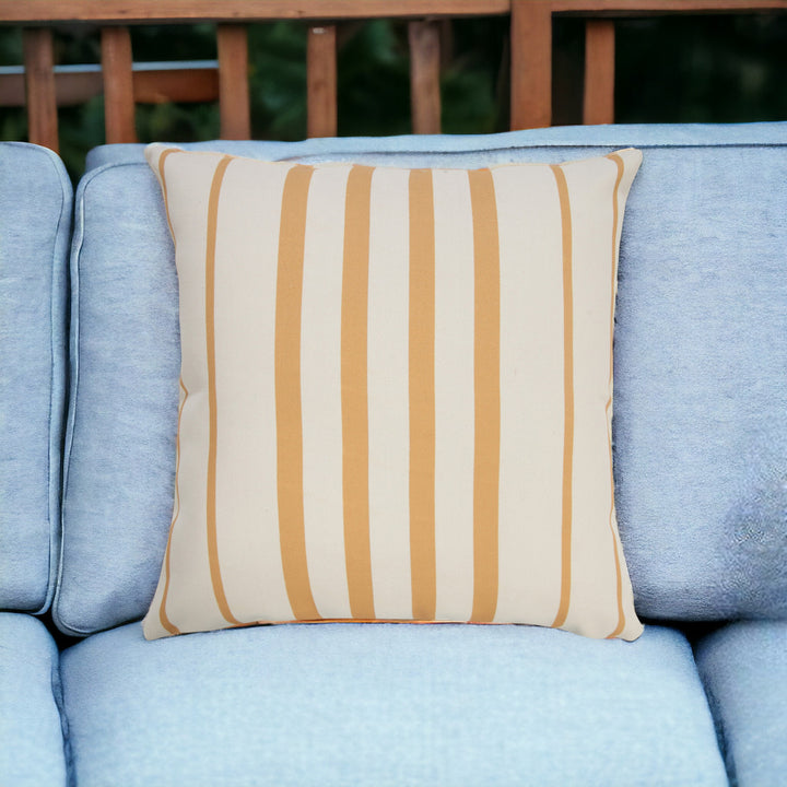 Modern  20" x 20" Yellow Zippered Geometric Indoor Outdoor Throw Pillow