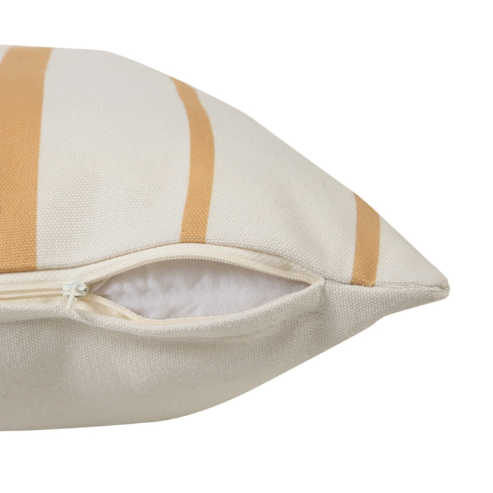 Modern  20" x 20" Yellow Zippered Geometric Indoor Outdoor Throw Pillow
