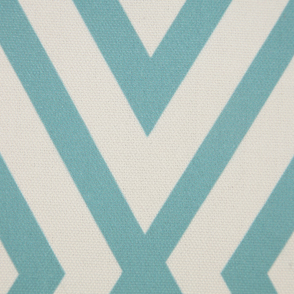 Modern  20" Aqua and White Geometric Indoor Outdoor Throw Pillow