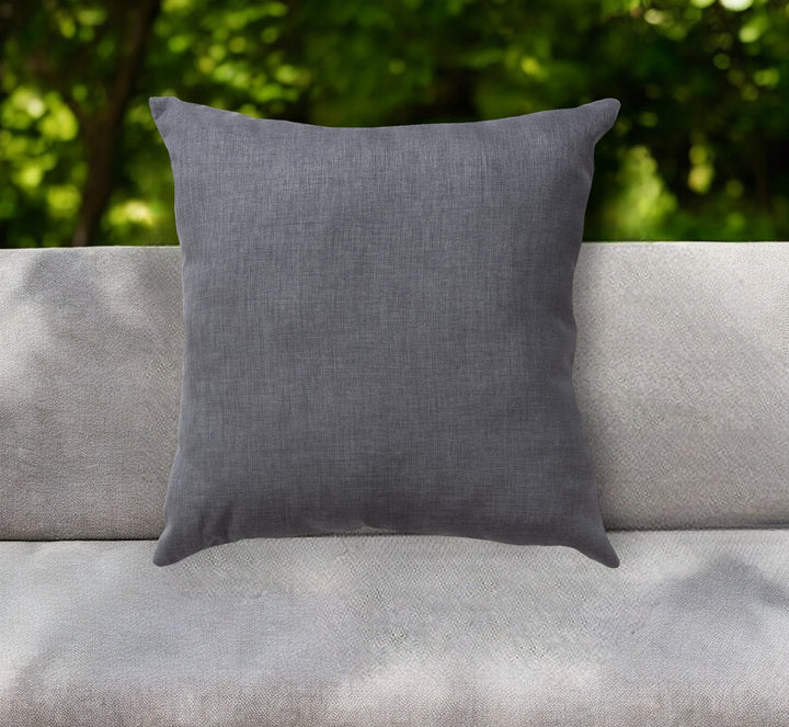 Modern and stylish 22" Granite Gray Indoor Outdoor Throw Pillow