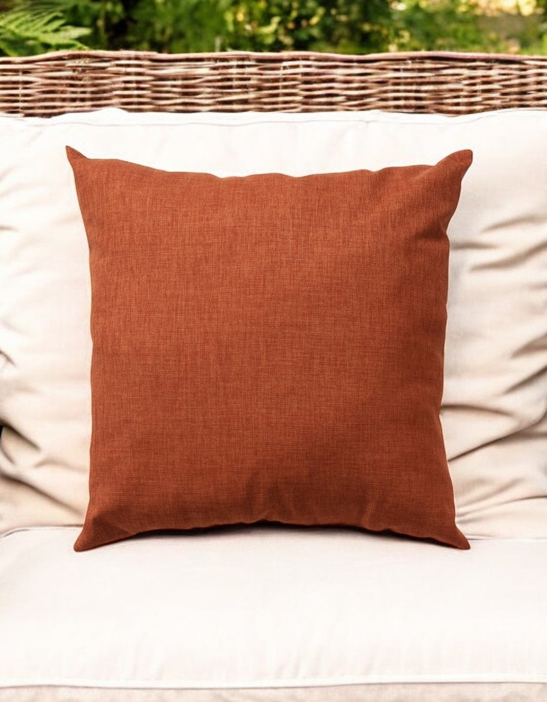 Premium 22" Orange Indoor Outdoor Throw Pillow with Coastal Style Design