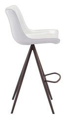 Aki Barstool White & Walnut