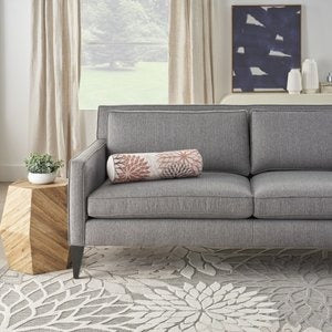 Premium 6" x 20" Brown Beige and Ivory Bolster Floral Indoor Outdoor Throw Pillow