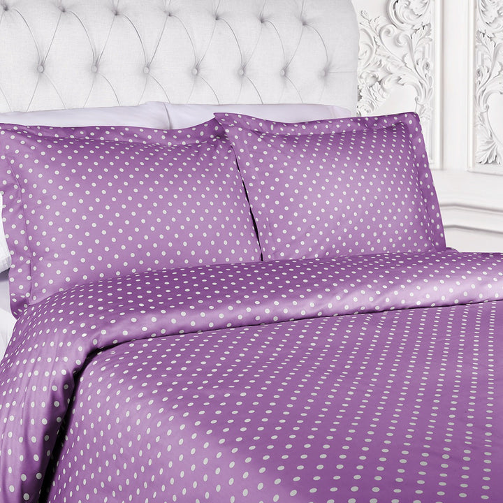 Lilac King Cotton Blend Duvet Cover Set – 600 Thread Count Washable Softness | Trufairs