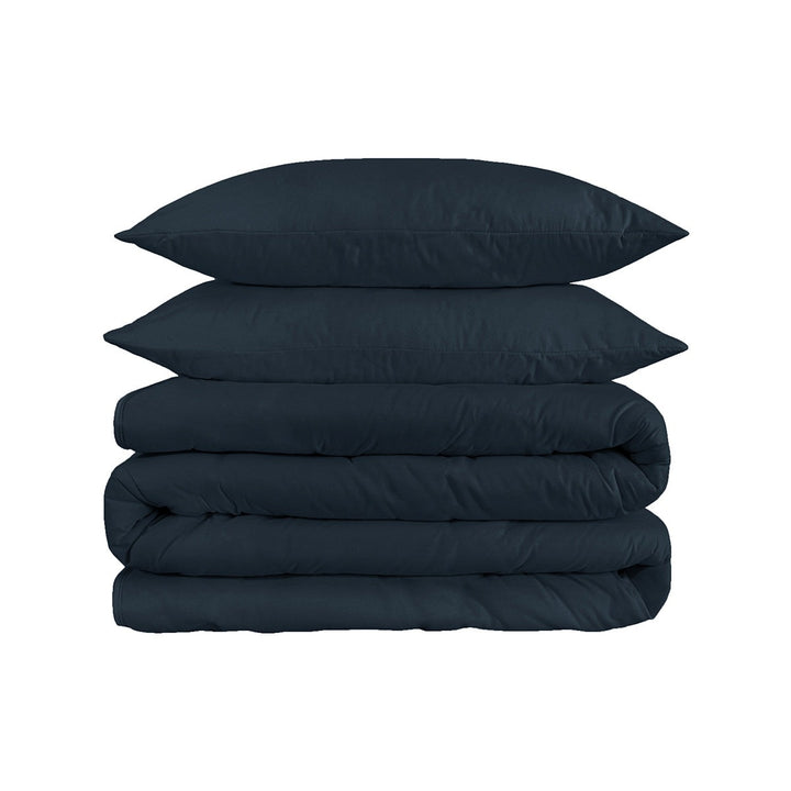 Navy Blue King Cotton Blend Duvet Cover Set – 1200 Thread Count Washable Luxury | Trufairs