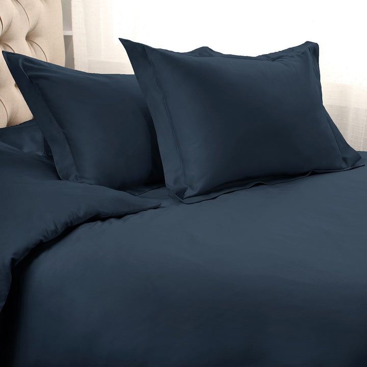 Navy Blue King Cotton Blend Duvet Cover Set – 1200 Thread Count Washable Luxury | Trufairs