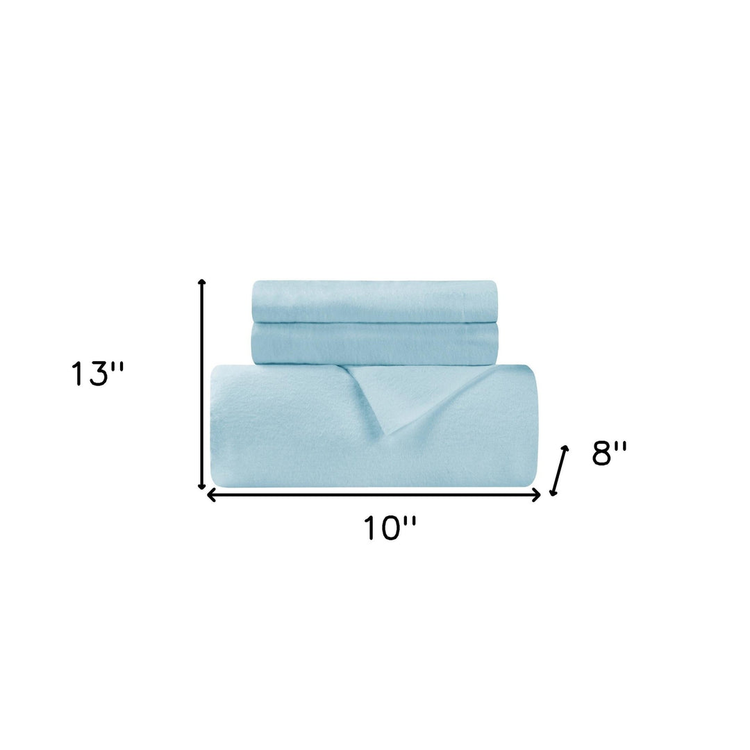 Light Blue King Cotton Blend Duvet Cover Set – Washable Modern Comfort | Trufairs