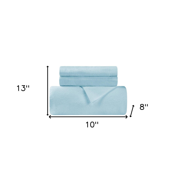 Light Blue King Cotton Blend Duvet Cover Set – Washable Modern Comfort | Trufairs