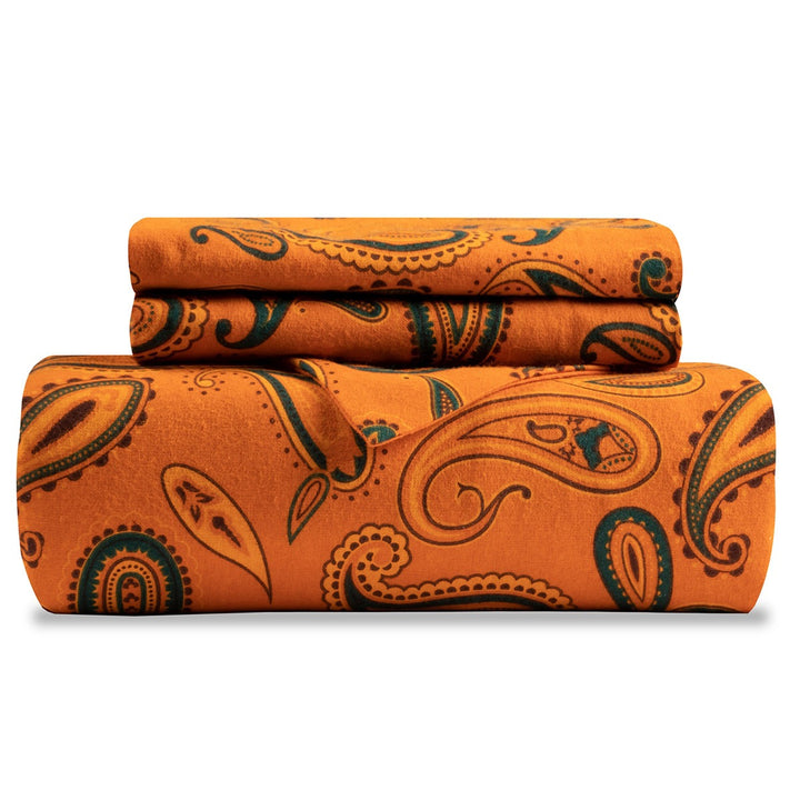 Blue & Orange Queen Cotton Blend Duvet Cover Set – Washable Bold Modern Comfort | Trufairs