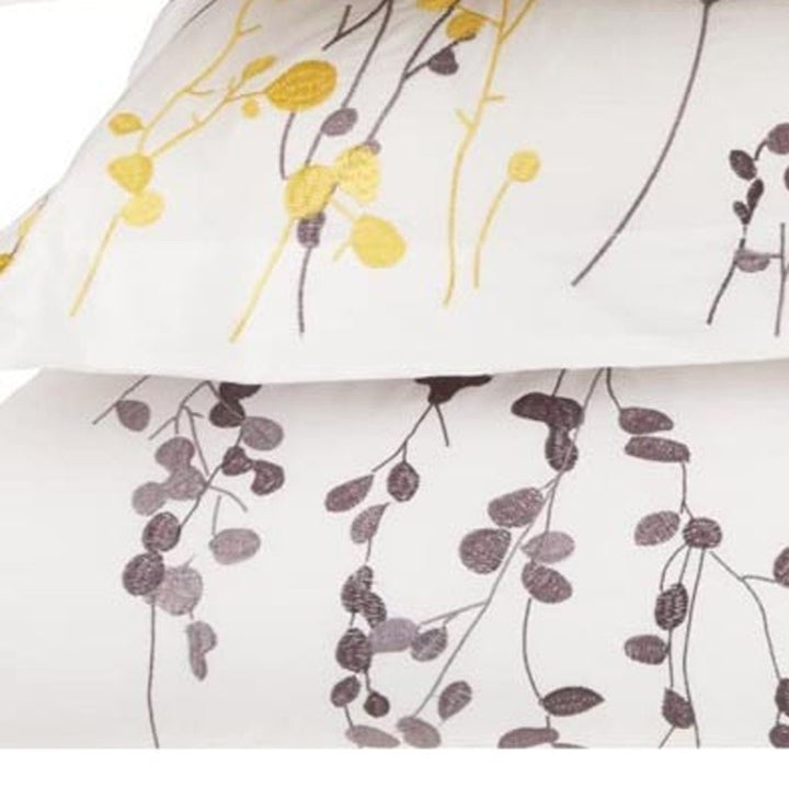 Purple & White Cotton Duvet Cover Set – 200 Thread Count | Queen Washable Luxury | Trufairs