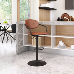 Kirby Barstool Vintage Brown & Black