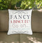 16" Black and White Handmade Text Indoor Outdoor Throw Pillow Cover