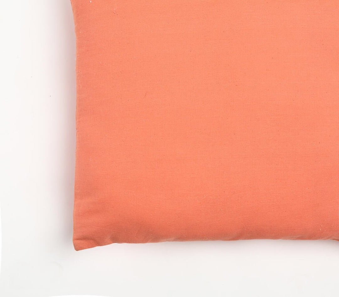 Vibrant Orange Handmade Indoor Outdoor Throw Pillow Cover - Premium 18" Cotton Accent