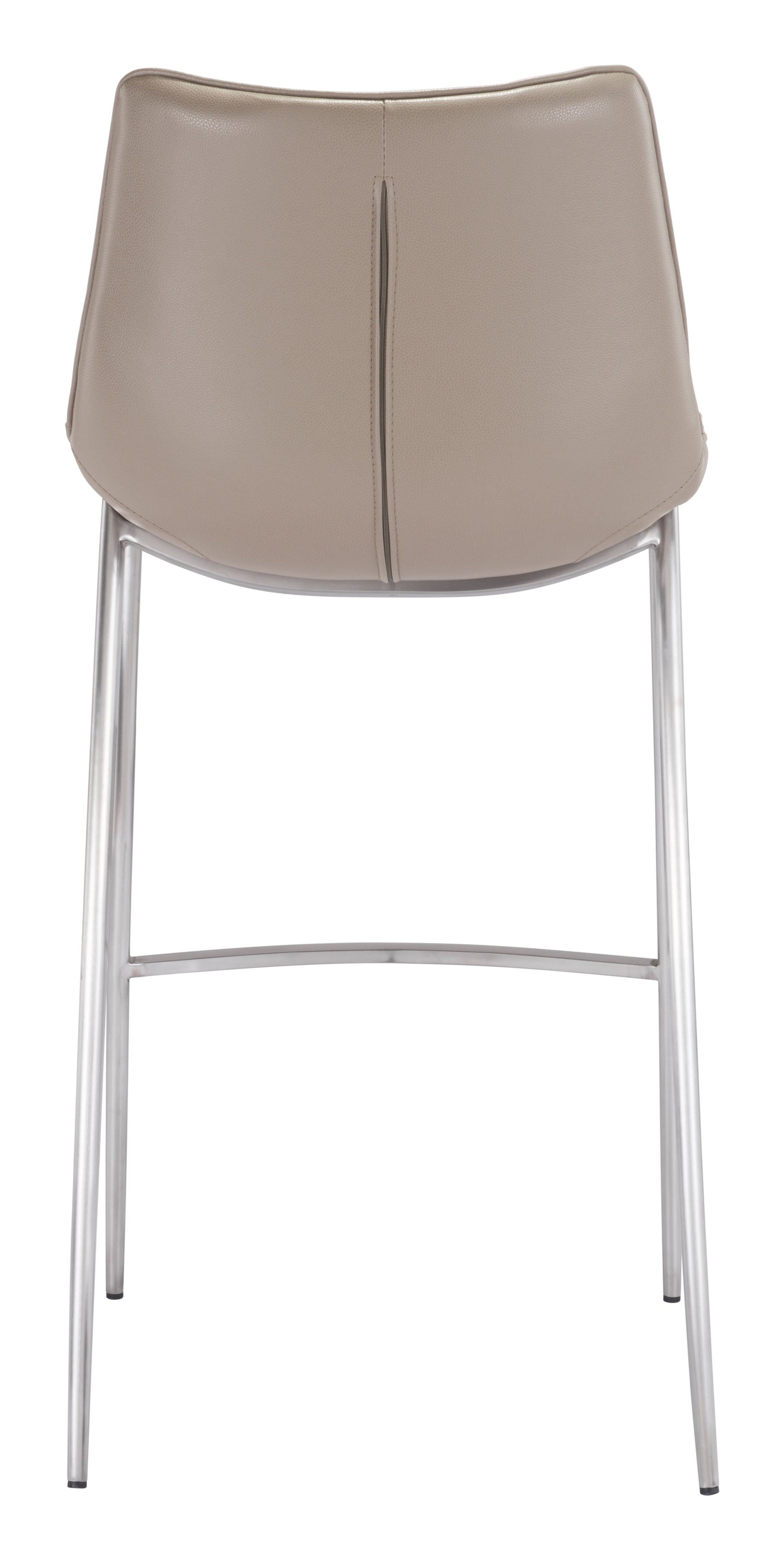 Magnus Barstool Brown & Silver